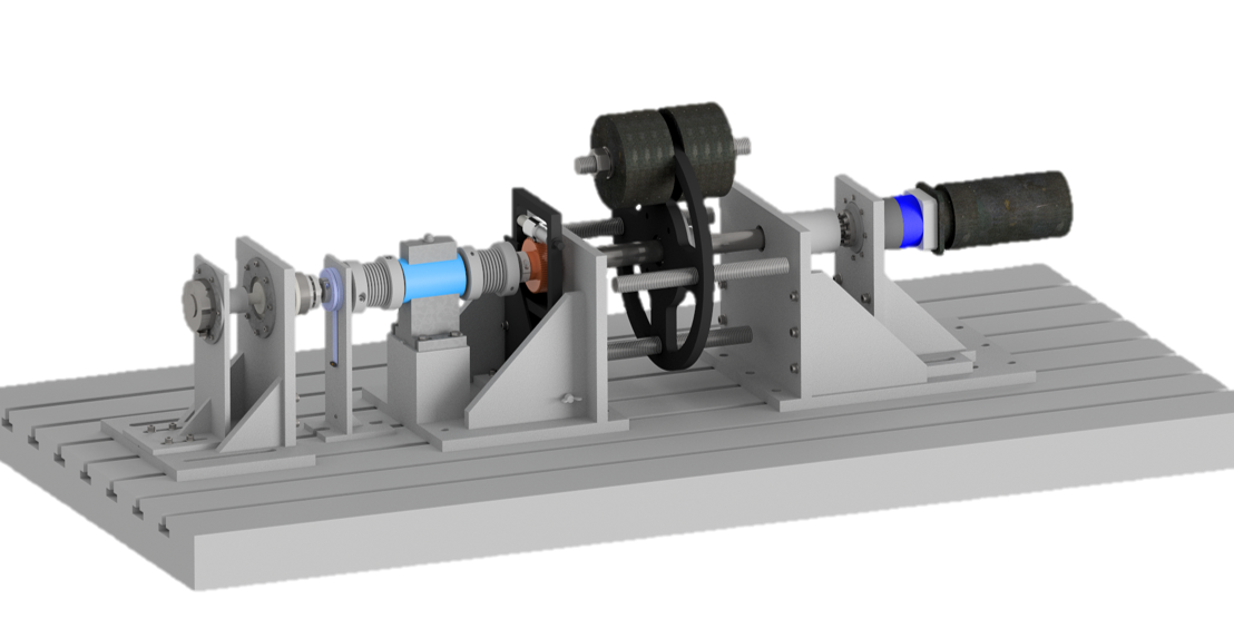 Fotografie eines Prüfstandes für elektrische Antriebe